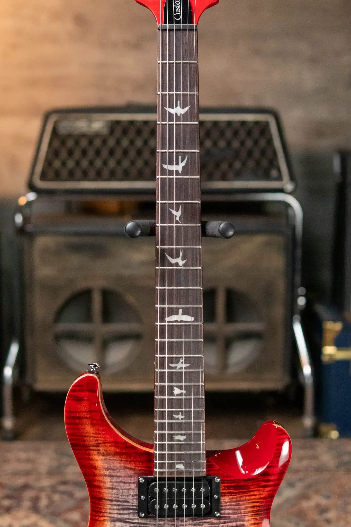 PRS SE Custom 24 - Charcoal Cherry Burst with Gig Bag