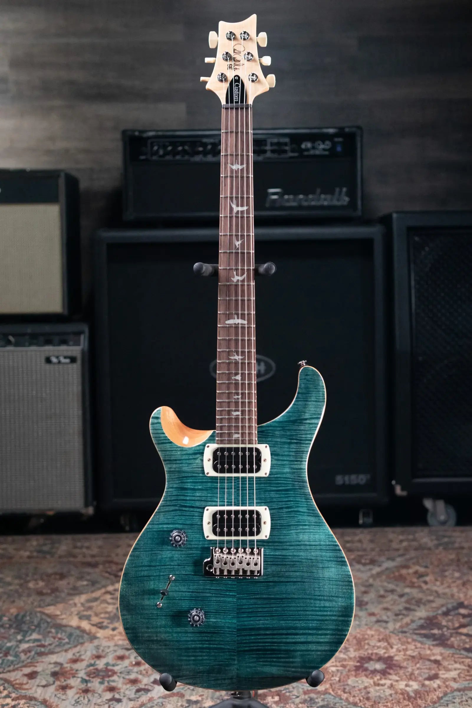 PRS SE Custom 24 Left-Handed Electric Guitar - Slate Blue with Gig Bag