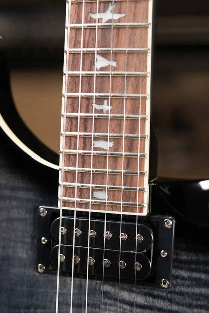 PRS SE Custom 24 Semi-Hollow Piezo Electric Guitar - Charcoal Burst with Gig Bag