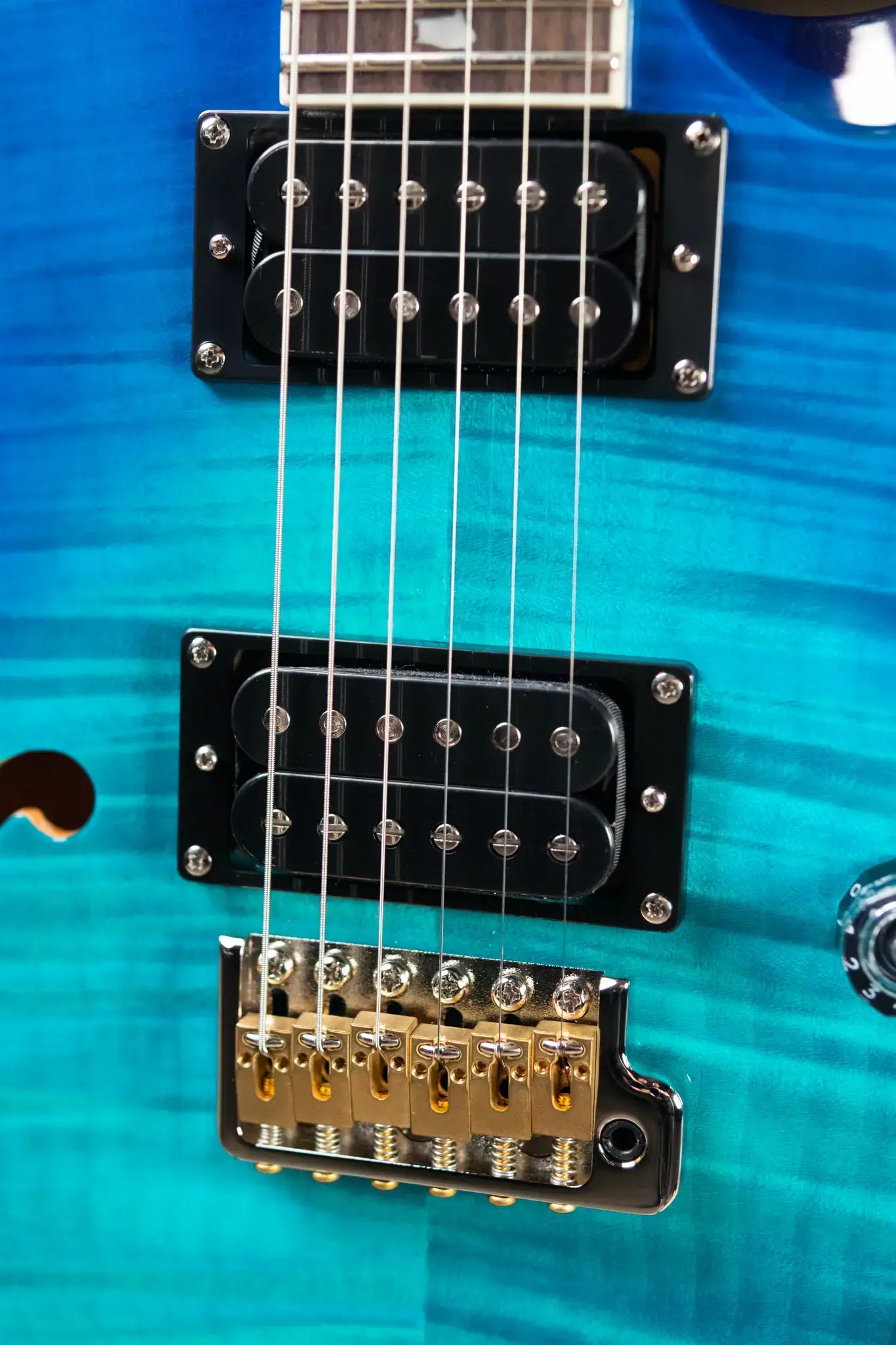 PRS SE Custom 24 Semi-Hollow Piezo Electric Guitar - Lake Blue with Gig Bag