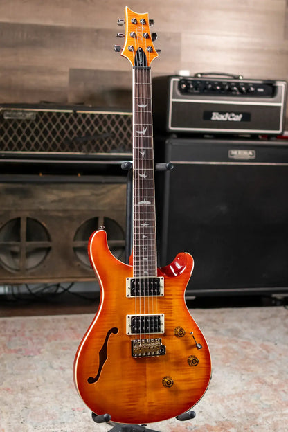 PRS SE Custom 24 Semi-Hollow Piezo - Vintage Sunburst with Gig Bag