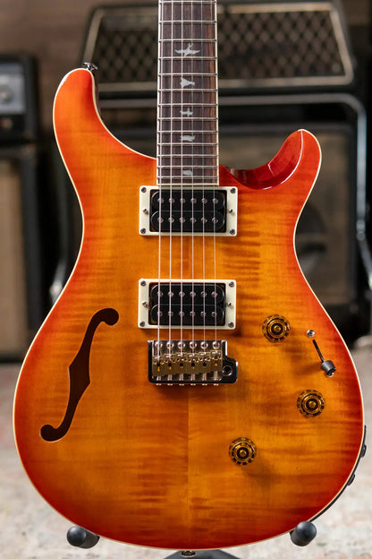 PRS SE Custom 24 Semi-Hollow Piezo - Vintage Sunburst with Gig Bag