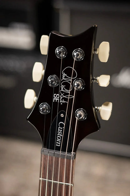 PRS SE Custom Lefty Electric Guitar - Black Gold Sunburst with Gig Bag