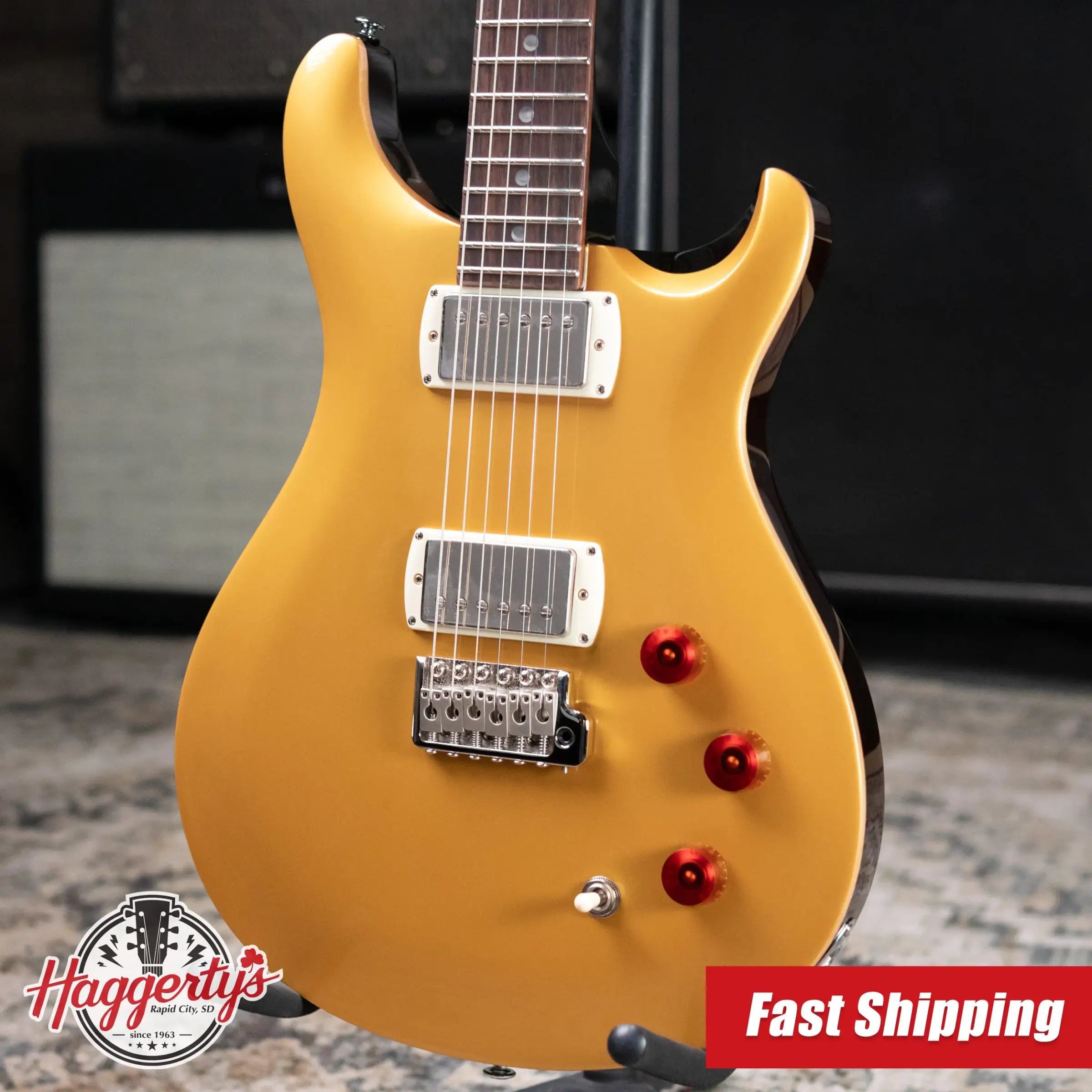 PRS SE David Grissom Solid Body Electric Guitar - Gold Top with Gig Bg