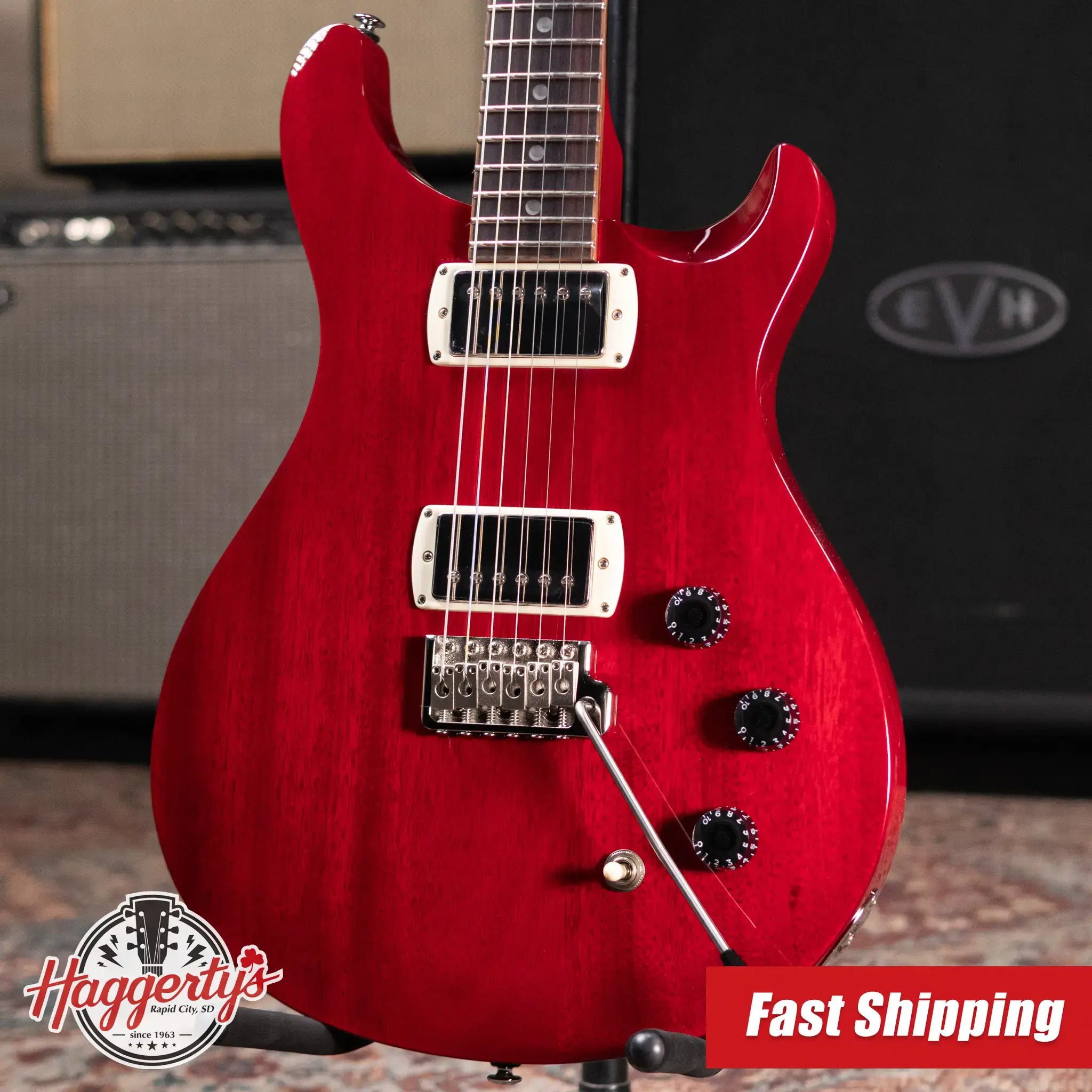 PRS SE David Grissom Standard Electric Guitar - Vintage Cherry with Gig Bag