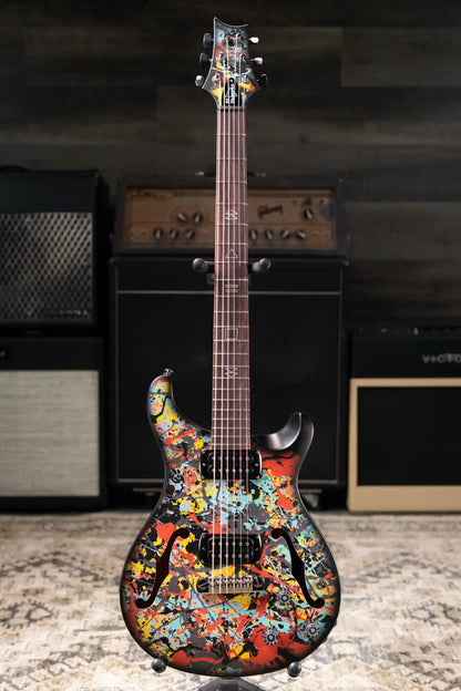 PRS SE Ed Sheeran Signature Hollowbody I Baritone Piezo LTD Electric Guitar - Cosmic Splash with Gig Bag