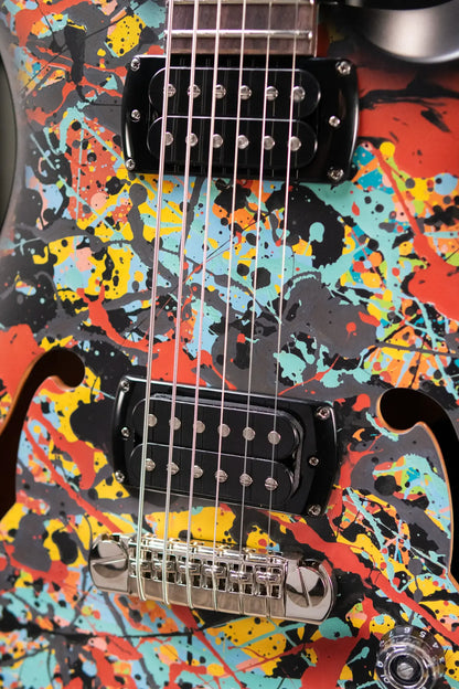 PRS SE Ed Sheeran Signature Hollowbody I Baritone Piezo LTD Electric Guitar - Cosmic Splash with Gig Bag