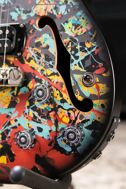 PRS SE Ed Sheeran Signature Hollowbody I Baritone Piezo LTD Electric Guitar - Cosmic Splash with Gig Bag