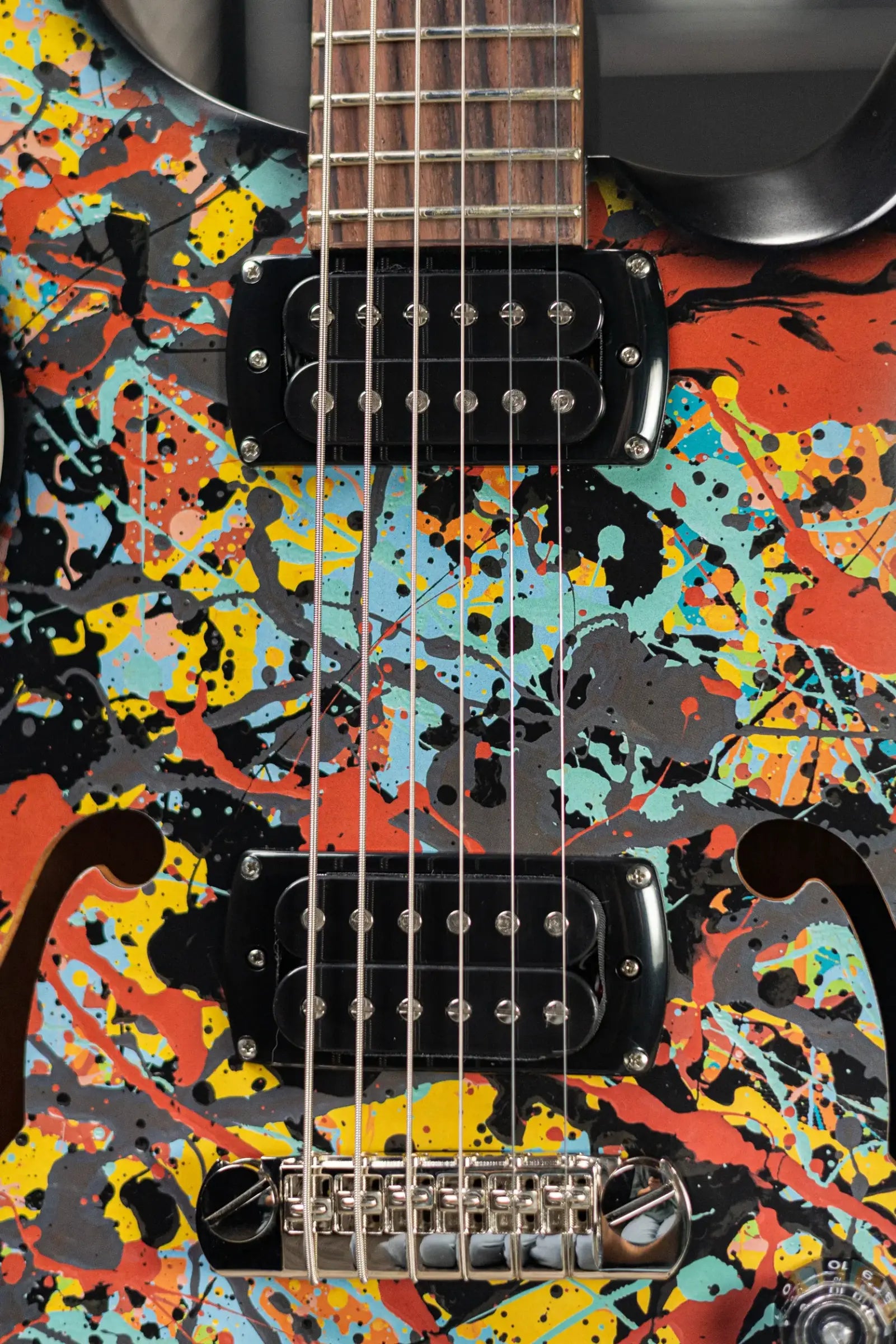 PRS SE Ed Sheeran Signature Hollowbody I Baritone Piezo LTD Electric Guitar - Cosmic Splash with Gig Bag