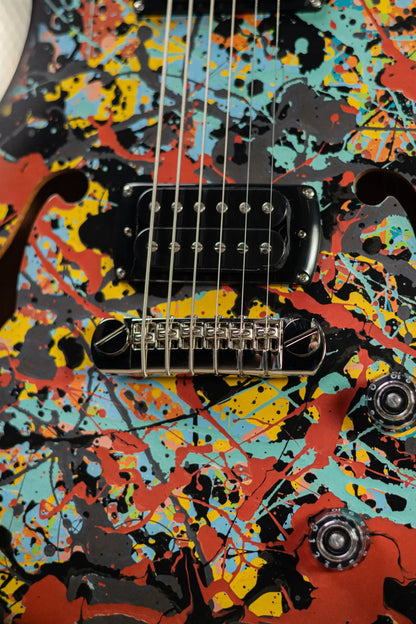 PRS SE Ed Sheeran Signature Hollowbody I Baritone Piezo LTD Electric Guitar - Cosmic Splash with Gig Bag