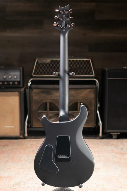 PRS SE "Exotic" Custom 24-08 Poplar Burl Electric Guitar - Charcoal Cherry Midnight Burst with Gig Bag