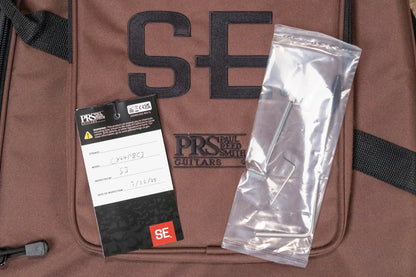 PRS SE "Exotic" Custom 24-08 Poplar Burl Electric Guitar - Charcoal Cherry Midnight Burst with Gig Bag