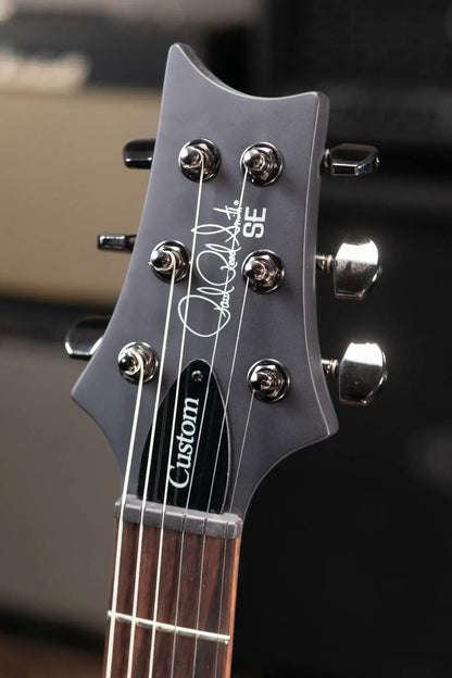 PRS SE "Exotic" Custom 24-08 Poplar Burl Electric Guitar - Charcoal Cherry Midnight Burst with Gig Bag