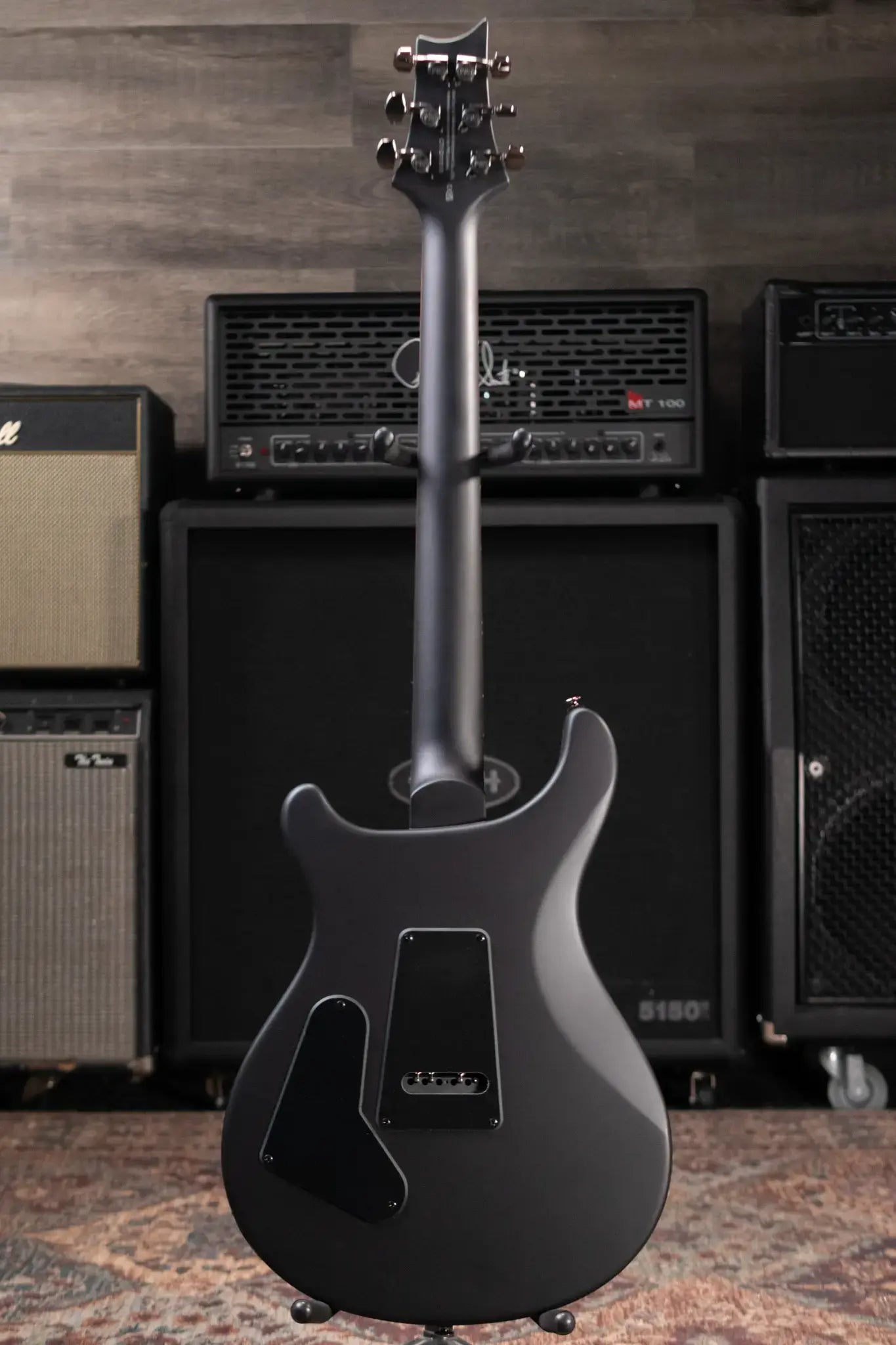 PRS SE "Exotic" Custom 24-08 Poplar Burl Electric Guitar - Charcoal Cherry Midnight Burst with Gig Bag