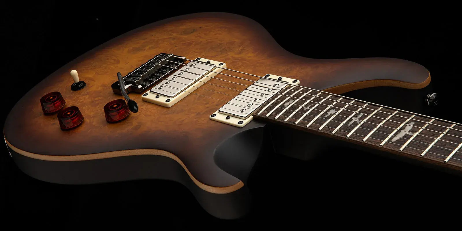 PRS SE Exotic David Grissom Signature Electric Guitar - Laurel Burl McCarty Tobacco Sunburst with Gig Bag