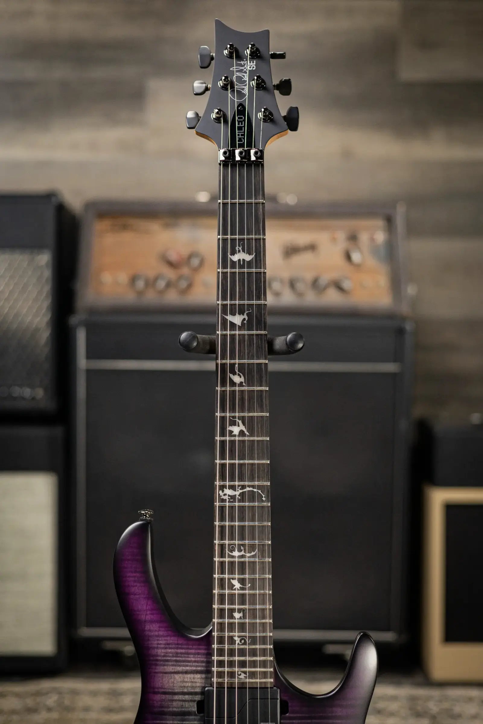 PRS SE Herman Li Signature Chleo Electric Guitar - Charcoal Purple Burst with Gig Bag
