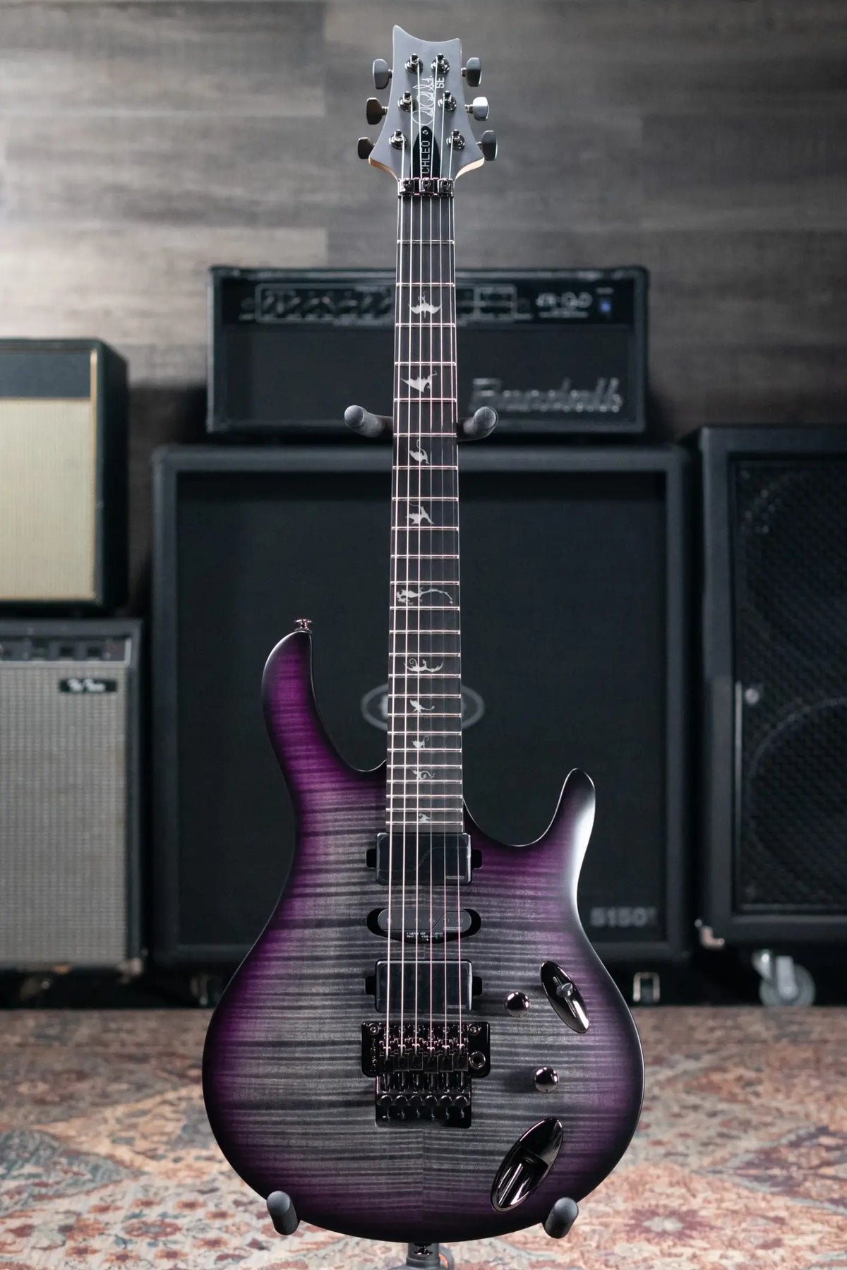 PRS SE Herman Li Signature Chleo Electric Guitar - Charcoal Purple Burst with Gig Bag