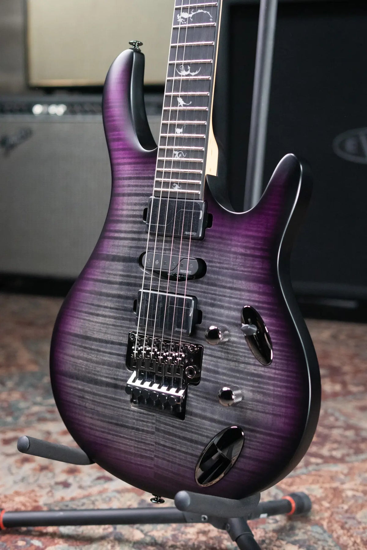 PRS SE Herman Li Signature Chleo Electric Guitar - Charcoal Purple Burst with Gig Bag