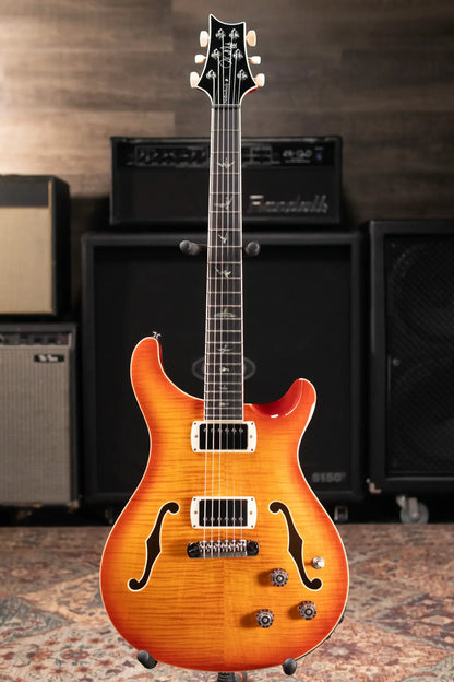 PRS SE Hollowbody II Piezo Electric Guitar - Vintage Sunburst with Gig Bag