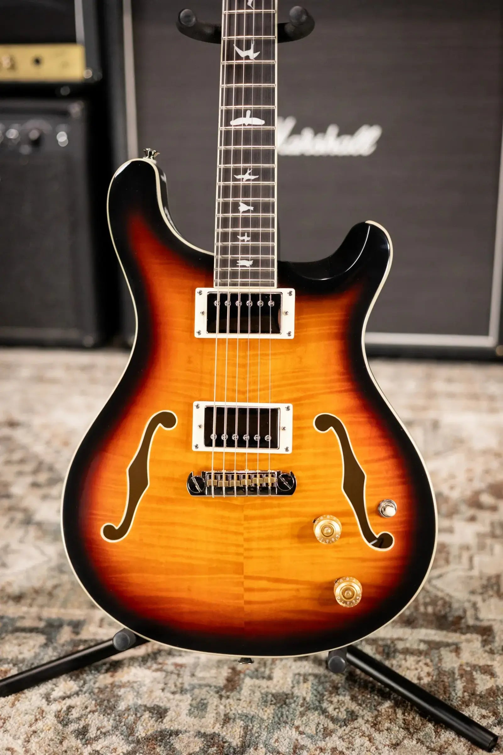 PRS SE Hollowbody Standard Electric Guitar - McCarty Sunburst with Hardshell Case - Used