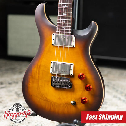 PRS SE Limited Edition David Grissom Exotic Burl Top Electric Guitar - McCarty Tobacco Sunburst with Gig Bag