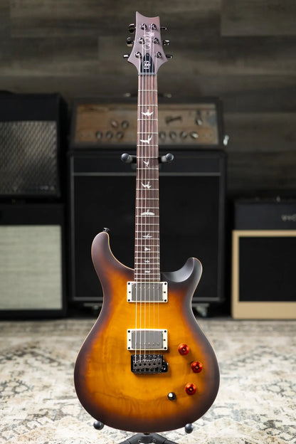 PRS SE Limited Edition David Grissom Exotic Burl Top Electric Guitar - McCarty Tobacco Sunburst with Gig Bag