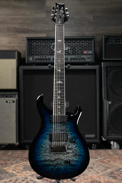 PRS SE Mark Holcomb 7-String Electric Guitar - Holcomb Blue Burst with Gig Bag