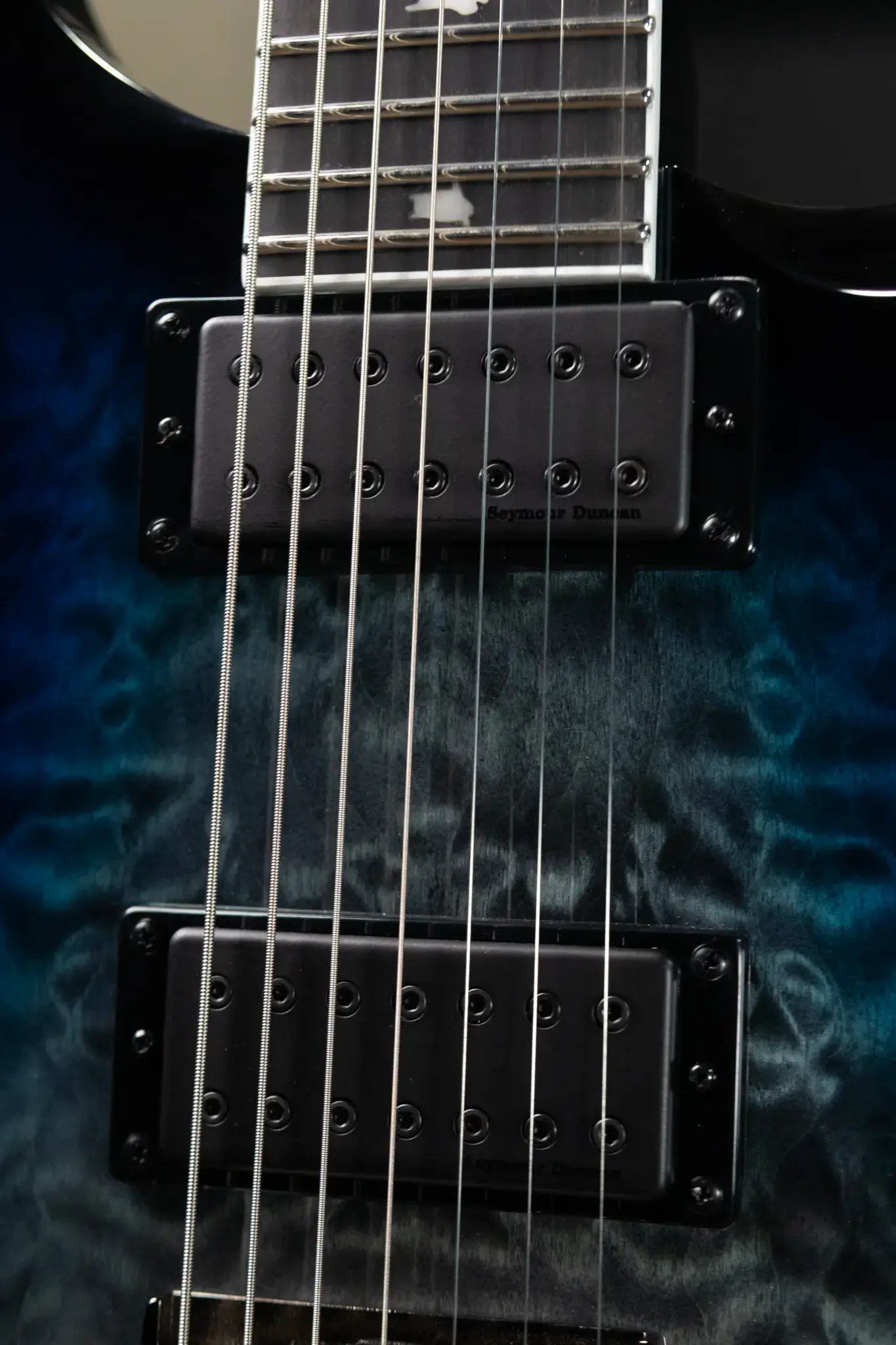 PRS SE Mark Holcomb 7-String Electric Guitar - Holcomb Blue Burst with Gig Bag