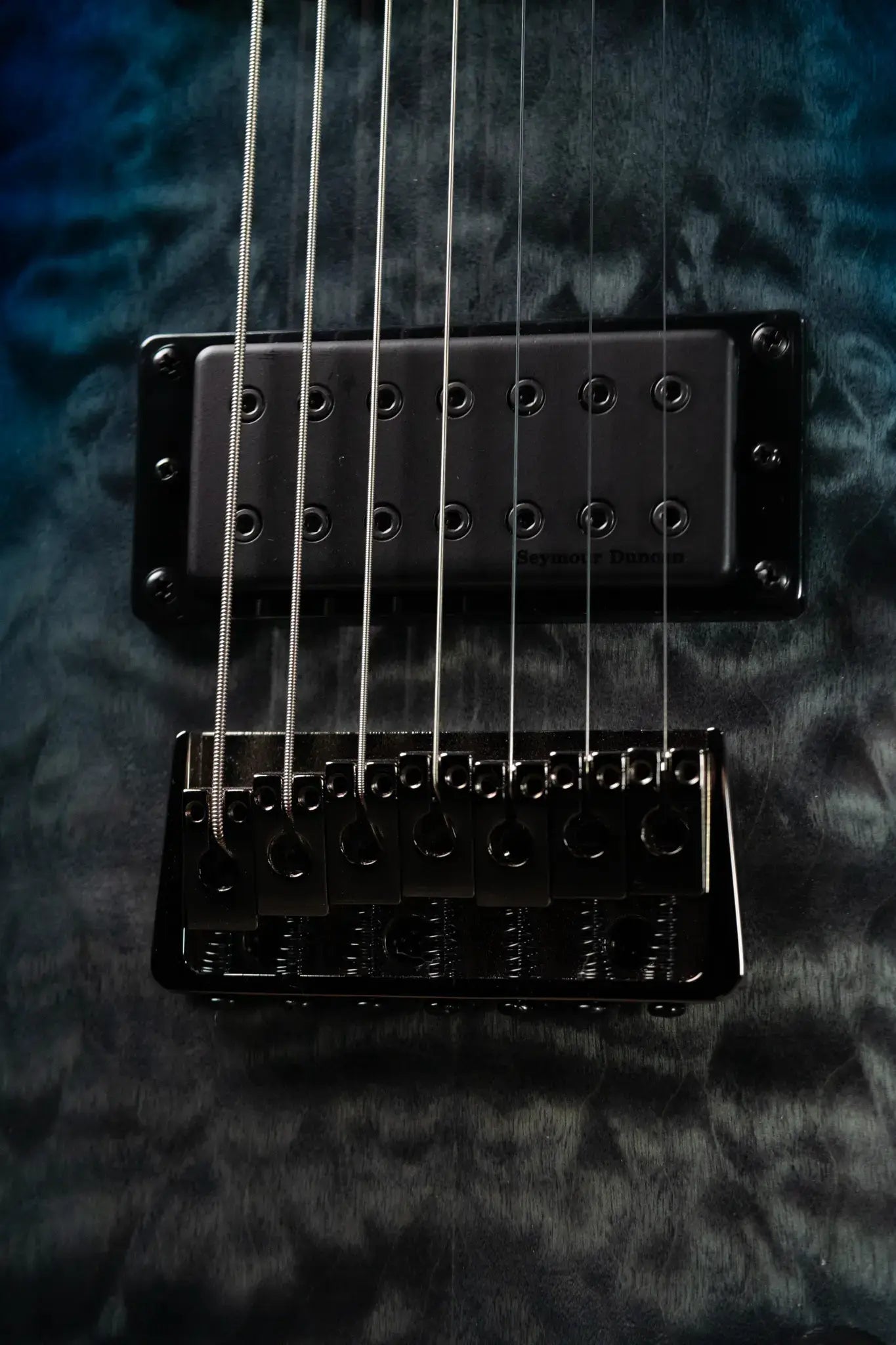 PRS SE Mark Holcomb 7-String Electric Guitar - Holcomb Blue Burst with Gig Bag