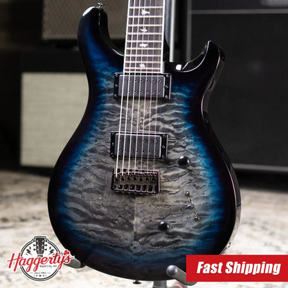 PRS SE Mark Holocomb 7-String Electric Guitar - Holcomb Blue Burst with Gig Bag
