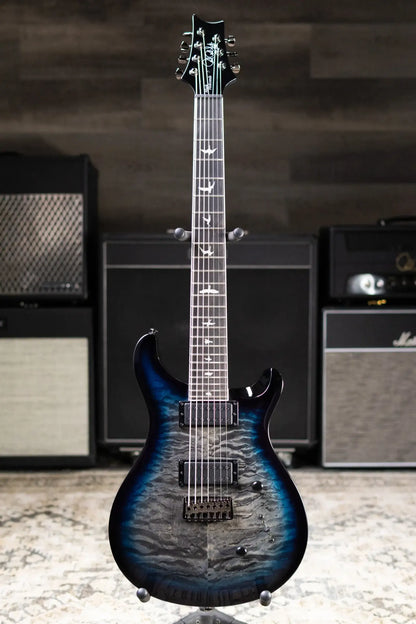PRS SE Mark Holcomb 7-String Electric Guitar - Holcomb Blue Burst with Gig Bag
