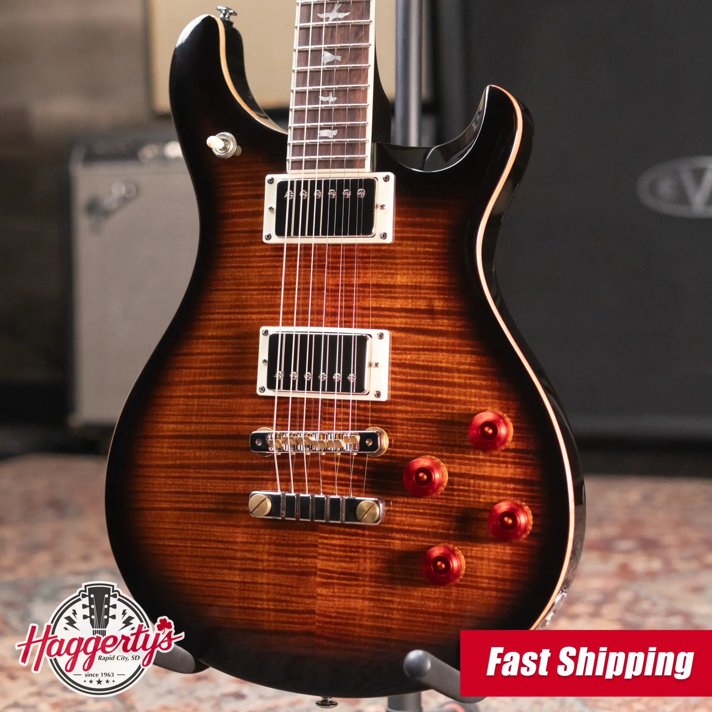 PRS SE McCarty 594 Electric Guitar - Black Gold Burst with Gig Bag - Used