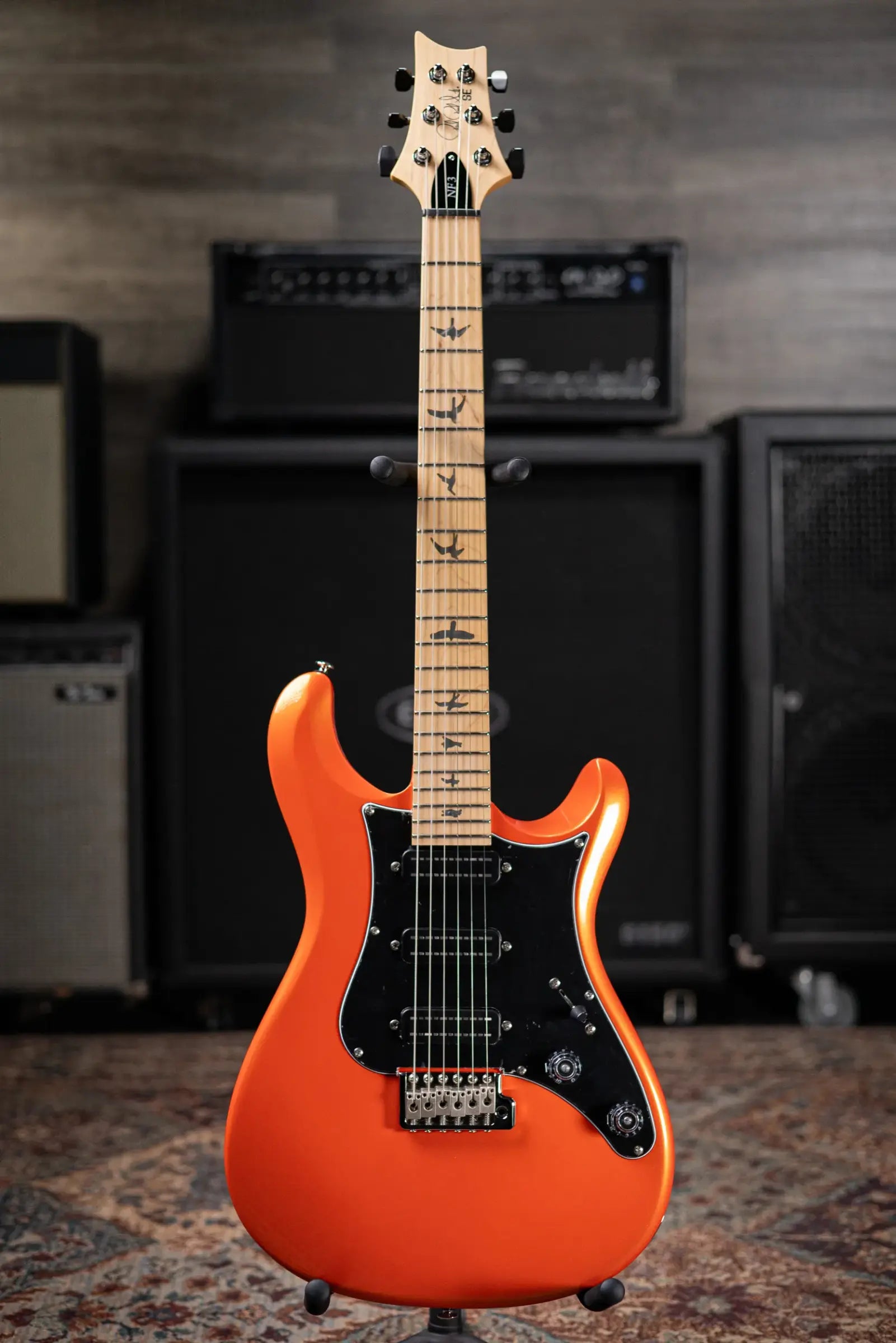 PRS SE NF3 Solid Body Electric Guitar - Metallic Orange with Gig Bag