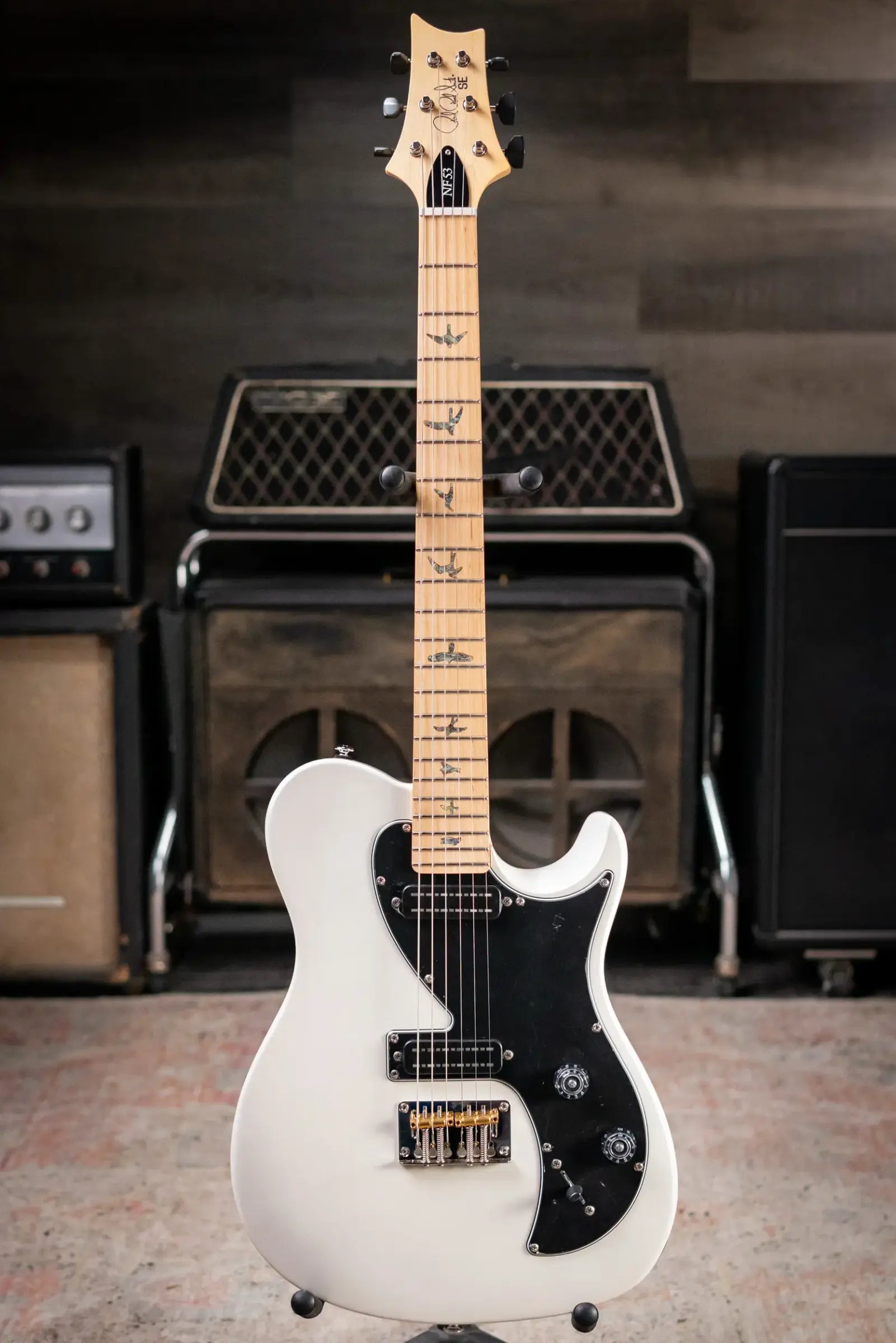 PRS SE NF53 Bolt-on Electric Guitar - White Pearl with Gig Bag