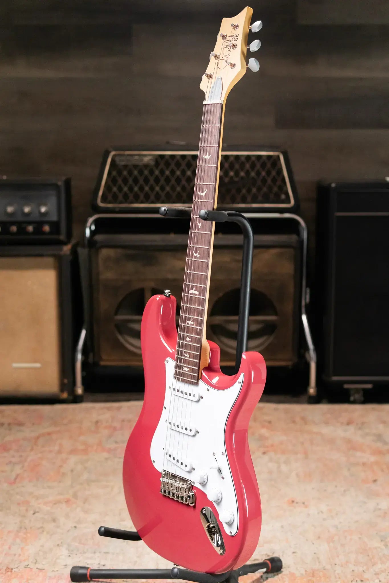 PRS SE Silver Sky Electric Guitar - Derby Red with Gig Bag