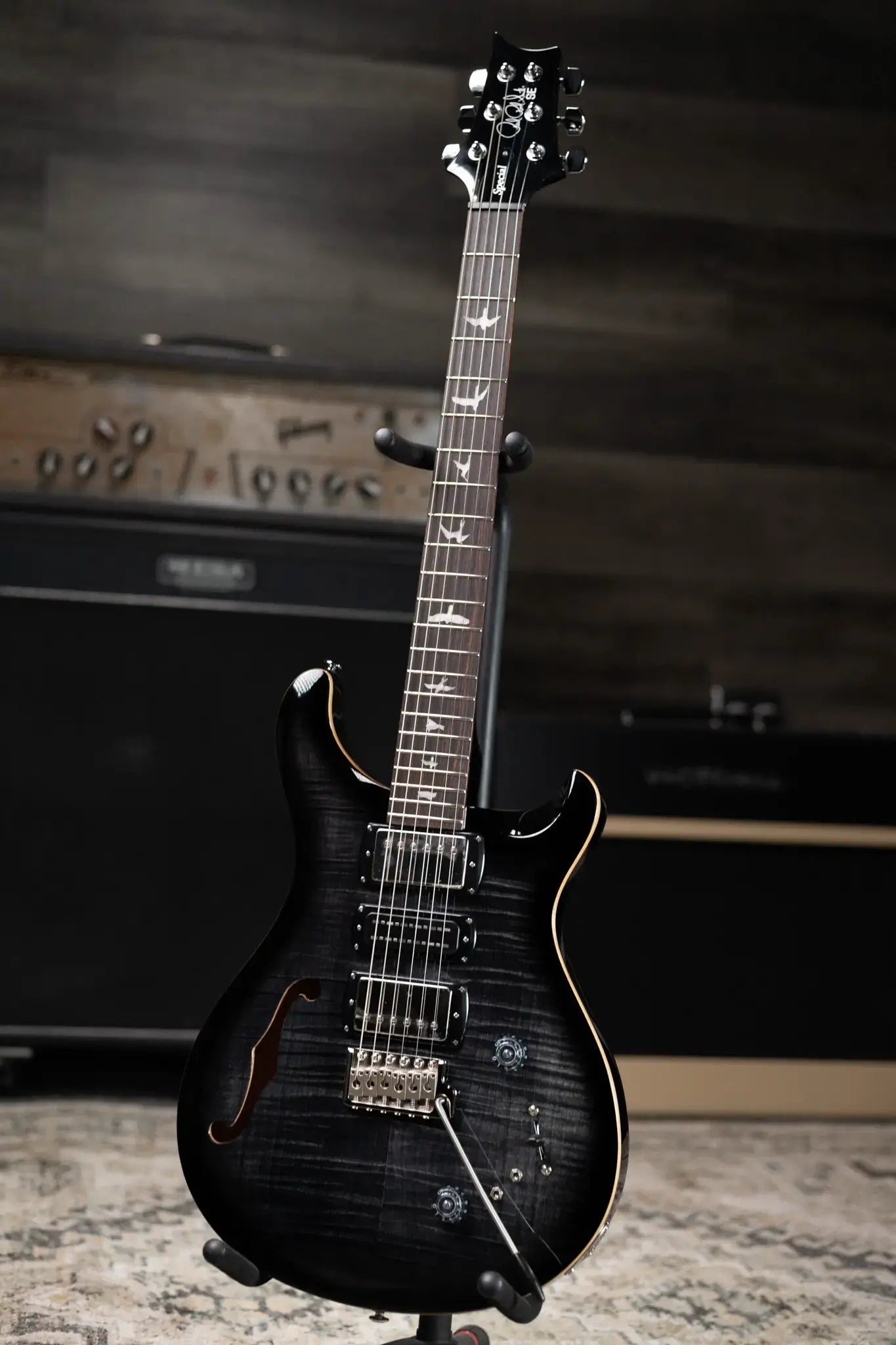 PRS SE Special Semi-Hollow Electric Guitar - Charcoal Burst with Gig Bag