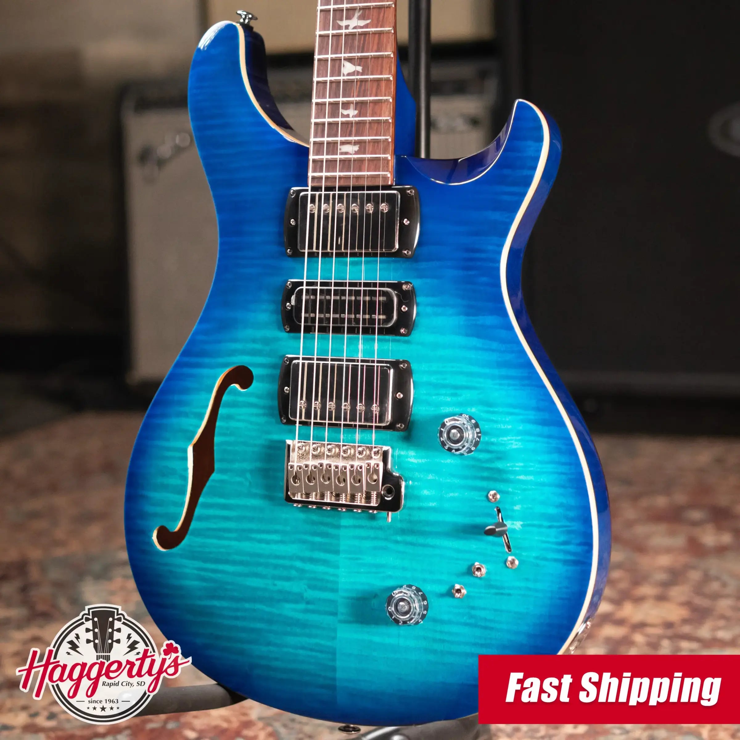 PRS SE Special Semi-Hollow Electric Guitar - Lake Blue with Gig Bag