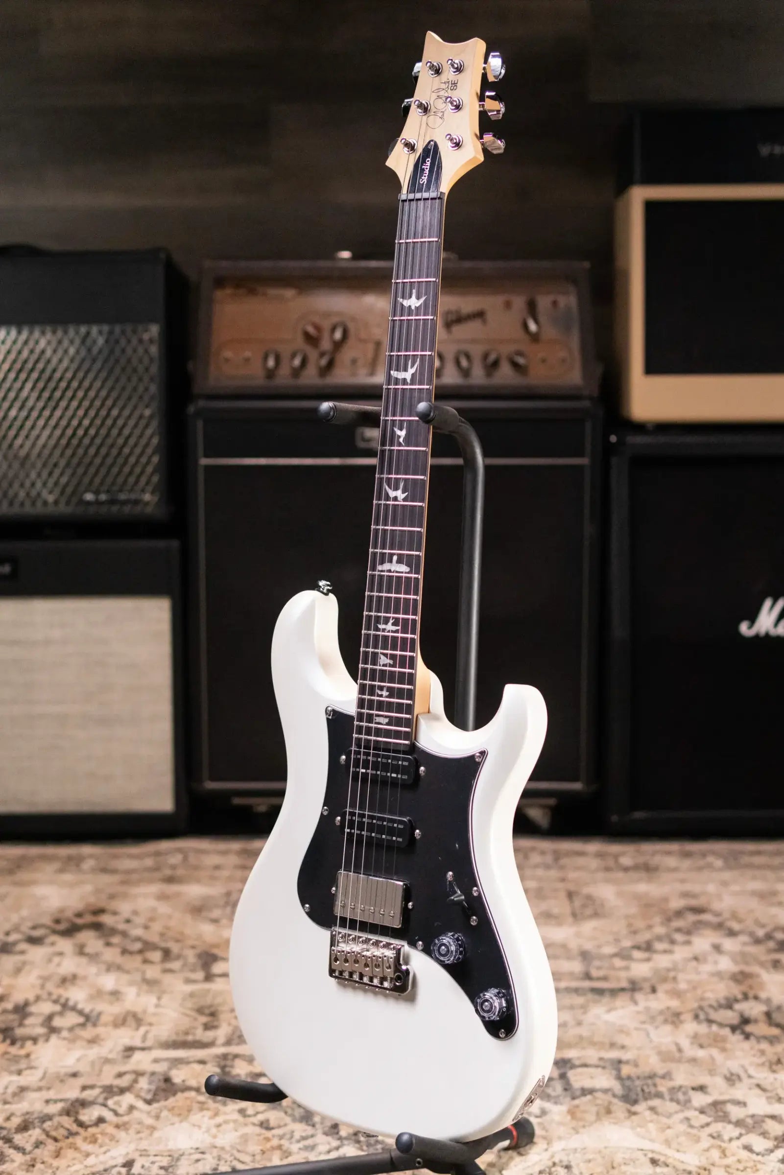 PRS SE Studio Standard Rosewood Electric Guitar - Pearl White with Gig Bag