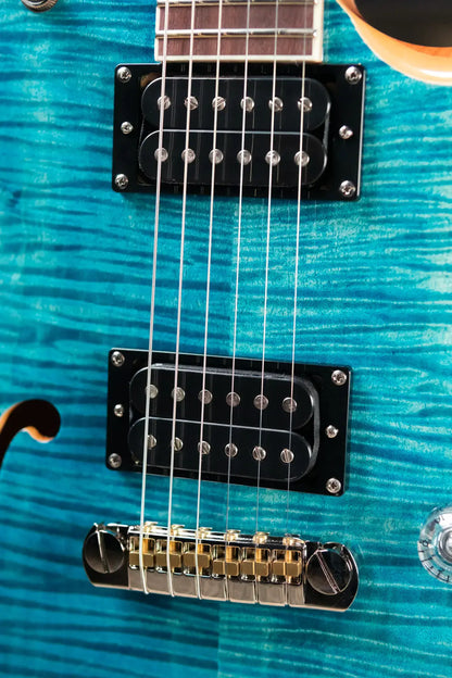 PRS SE Zach Myers Semi-Hollow Electric Guitar - Myers Blue with Gig Bag