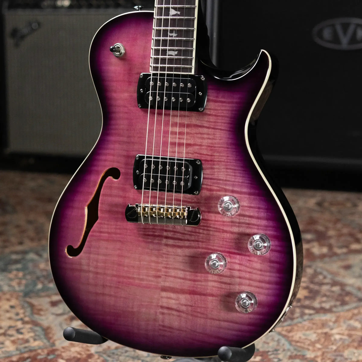 PRS SE Zach Myers Semi-Hollowbody Electric Guitar - Elder Berry Burst with Gig Bag