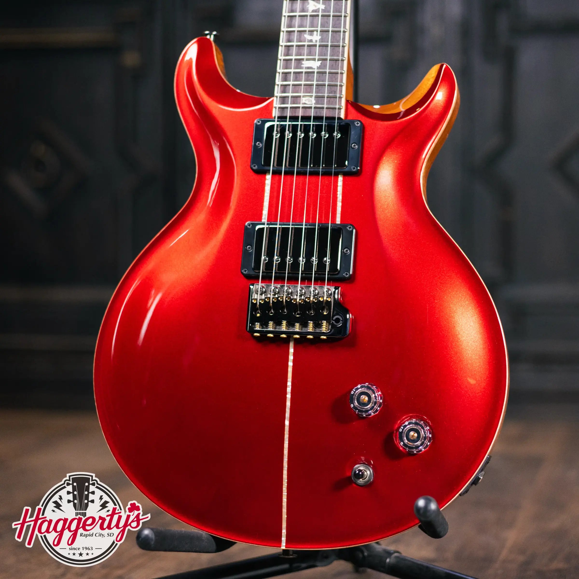 PRS Santana Retro Electric Guitar - Metallic Candy Red with Hardshell Case