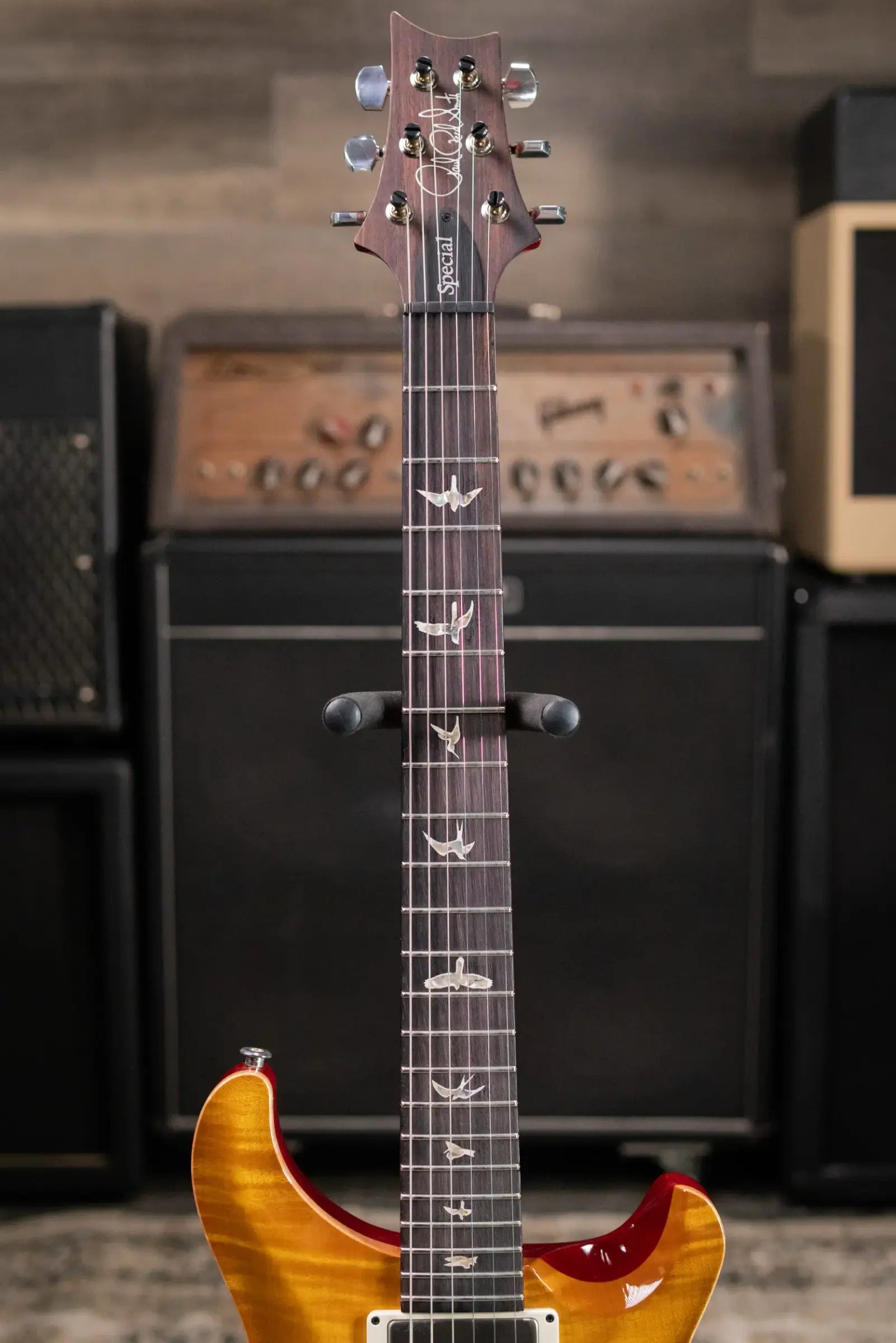 PRS Special 22 Semi-Hollow Electric Guitar - Orange Tiger with Hardshell Case - Used