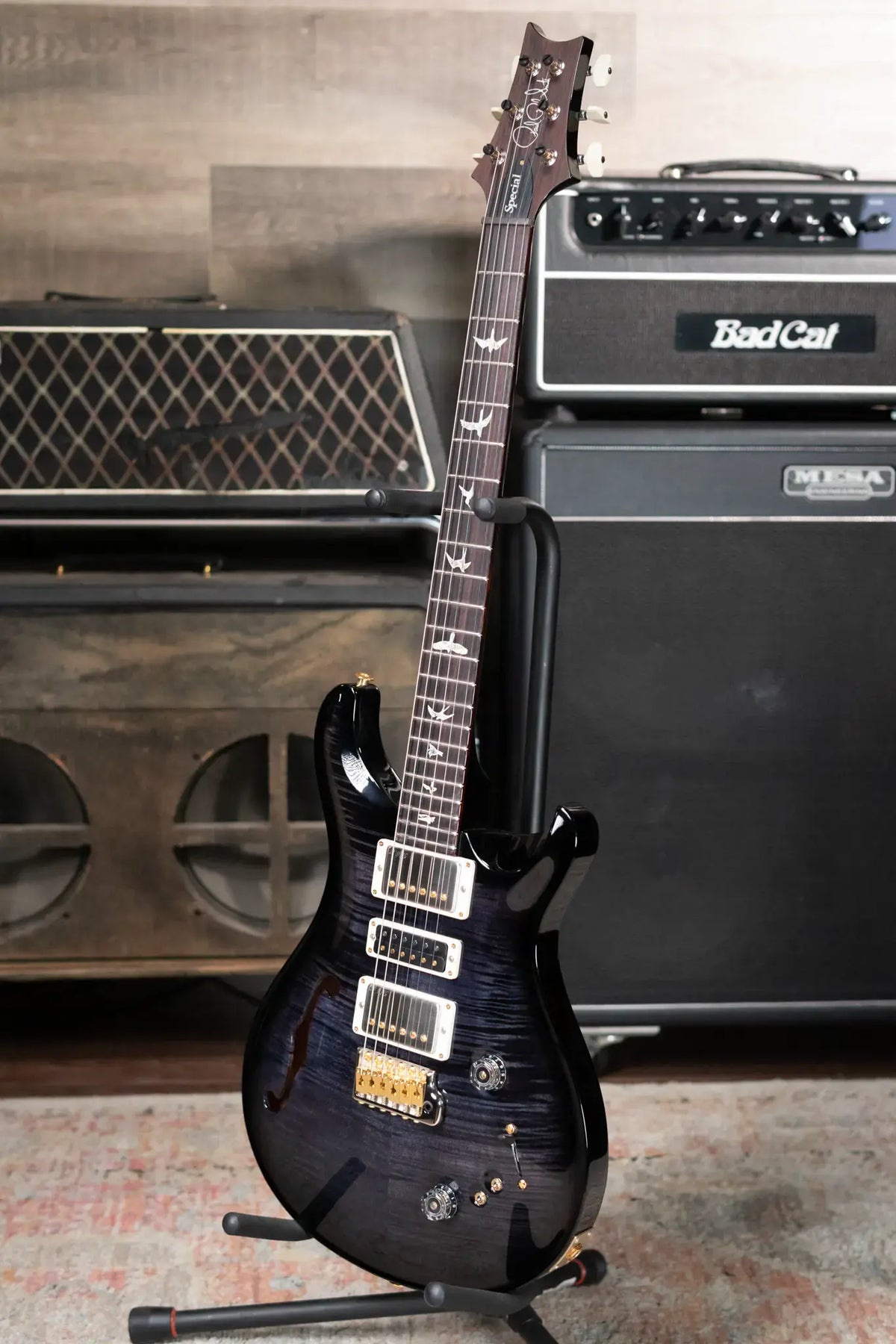 PRS Special Semi Hollow 10 Top Electric Guitar Faded Whale Blue Wraparound Smokeburst with Hardshell Case 67aba223caa51