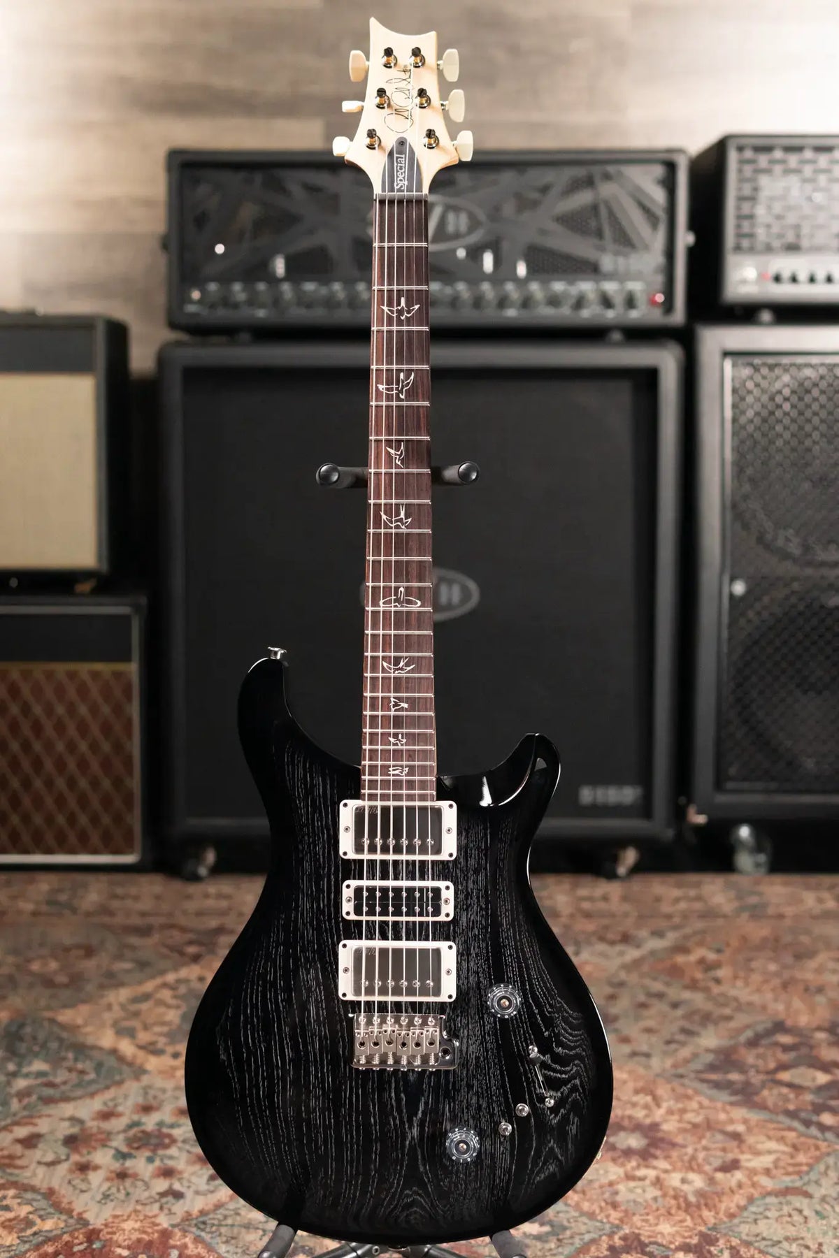 PRS Swamp Ash Special Guitar, Rosewood Fretboard - Black Doghair Smokeburst with Gig Bag