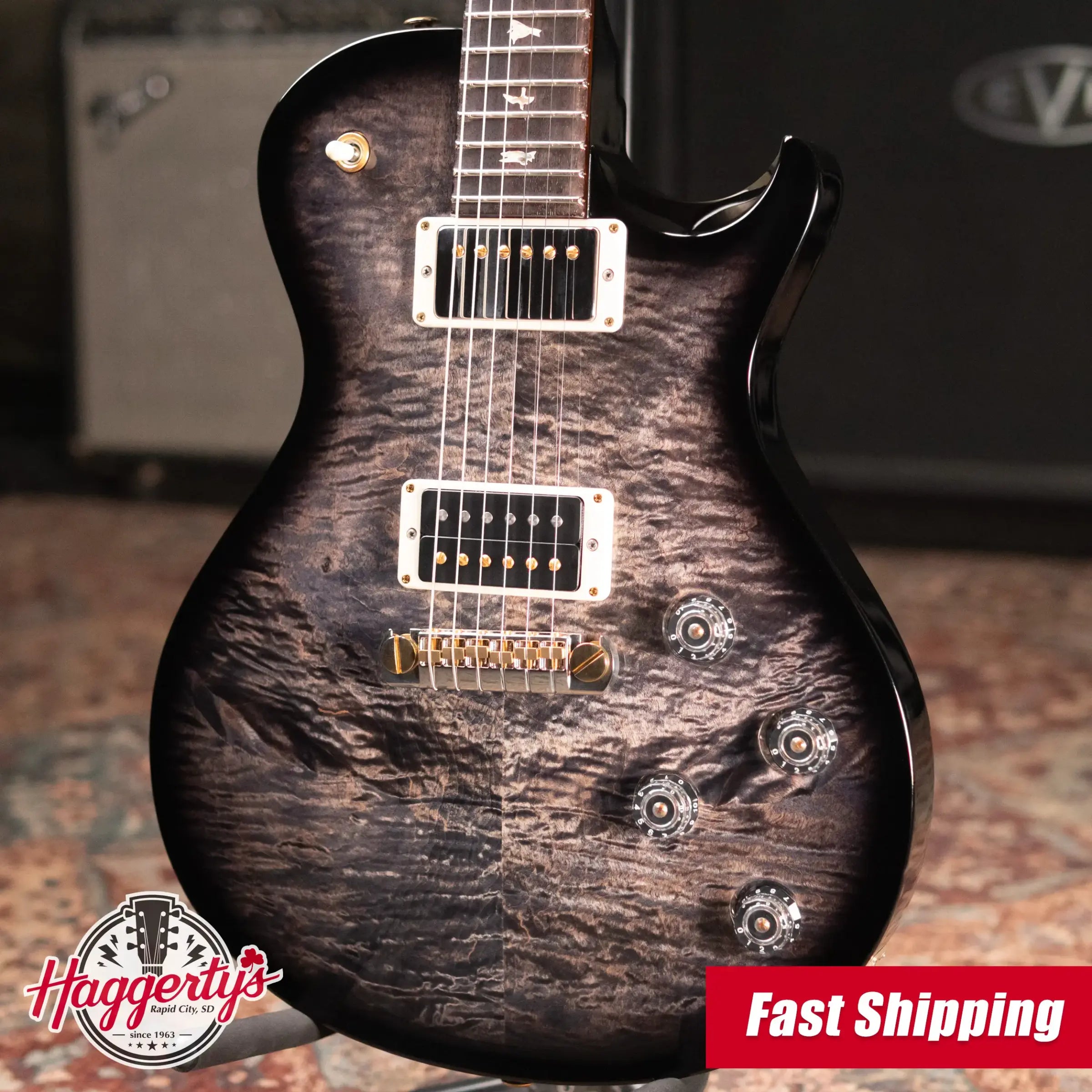 PRS Tremonti Signature 10-Top Electric Guitar - Charcoal Wraparound Smokeburst with Hardshell Case