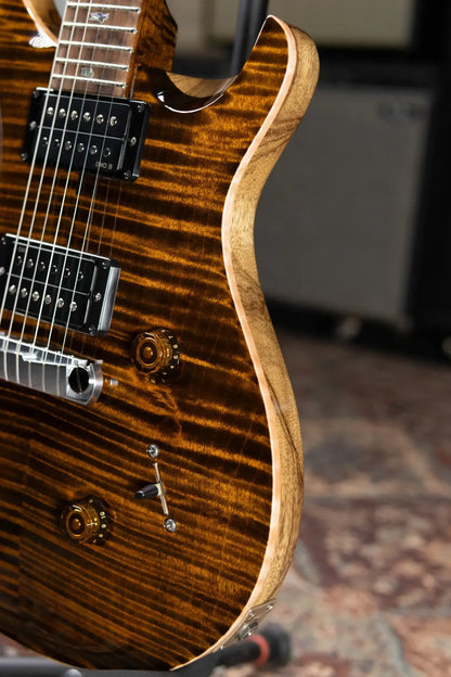 PRS Wood Library Custom 24 Stoptail Limited Edition 10-Top Electric Guitar - Tiger Eye with Hardshell Case