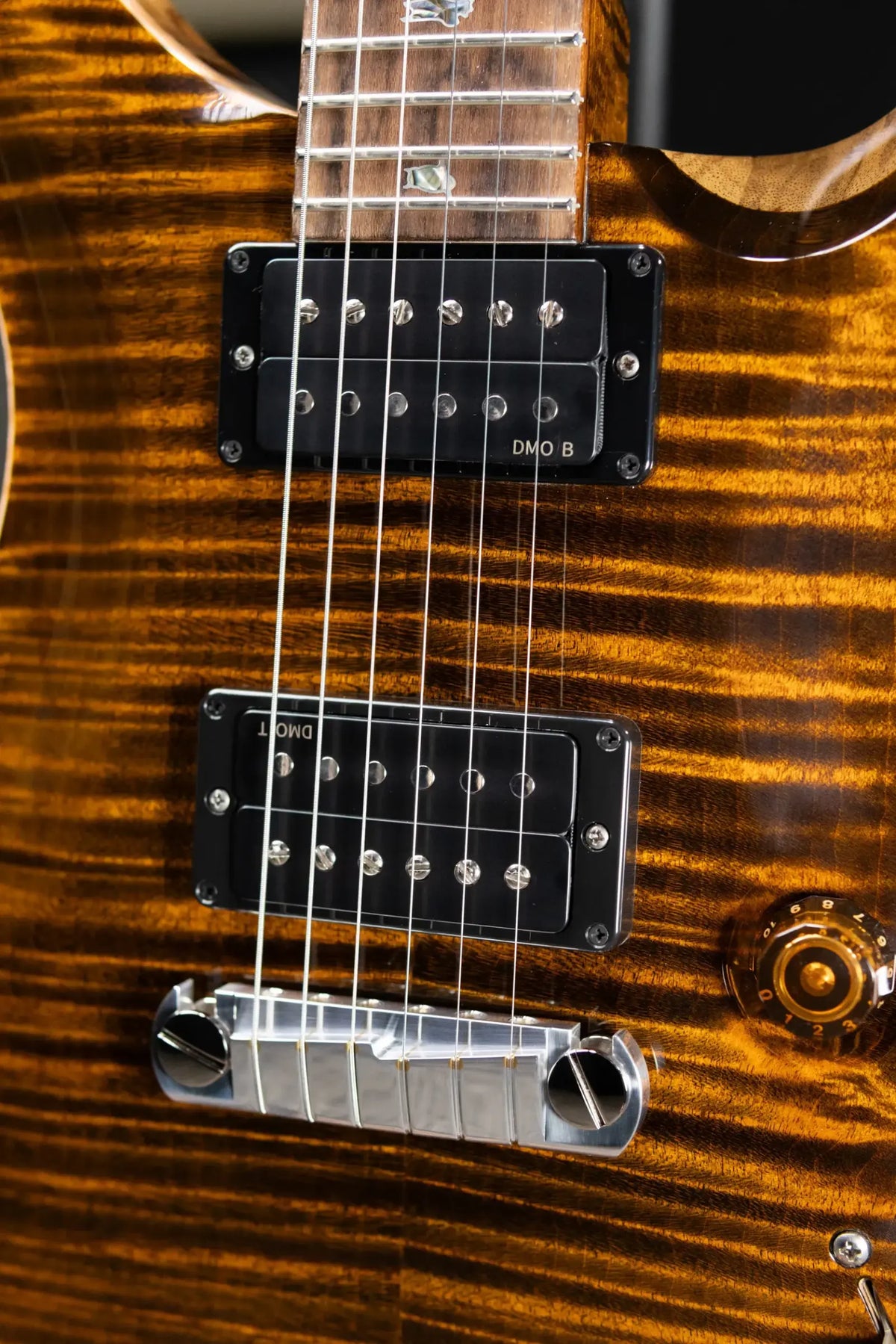 PRS Wood Library Custom 24 Stoptail Limited Edition 10-Top Electric Guitar - Tiger Eye with Hardshell Case
