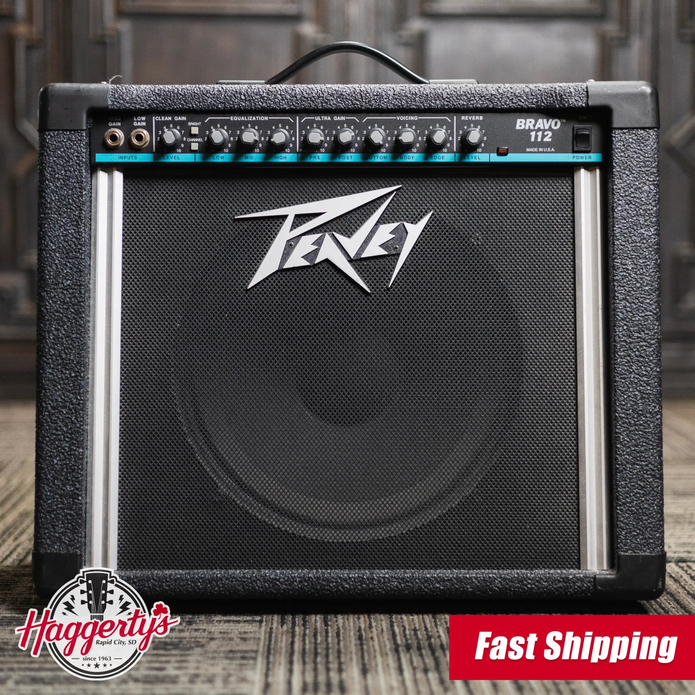 Peavey Bravo 112 25-Watt 1x12" Guitar Combo, Black/Gray with Original Footswitch - Used