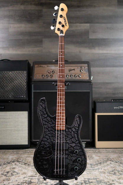 Peavey USA Foundation Electric Bass with Tooled Leather Cover and Hardshell Case - Used