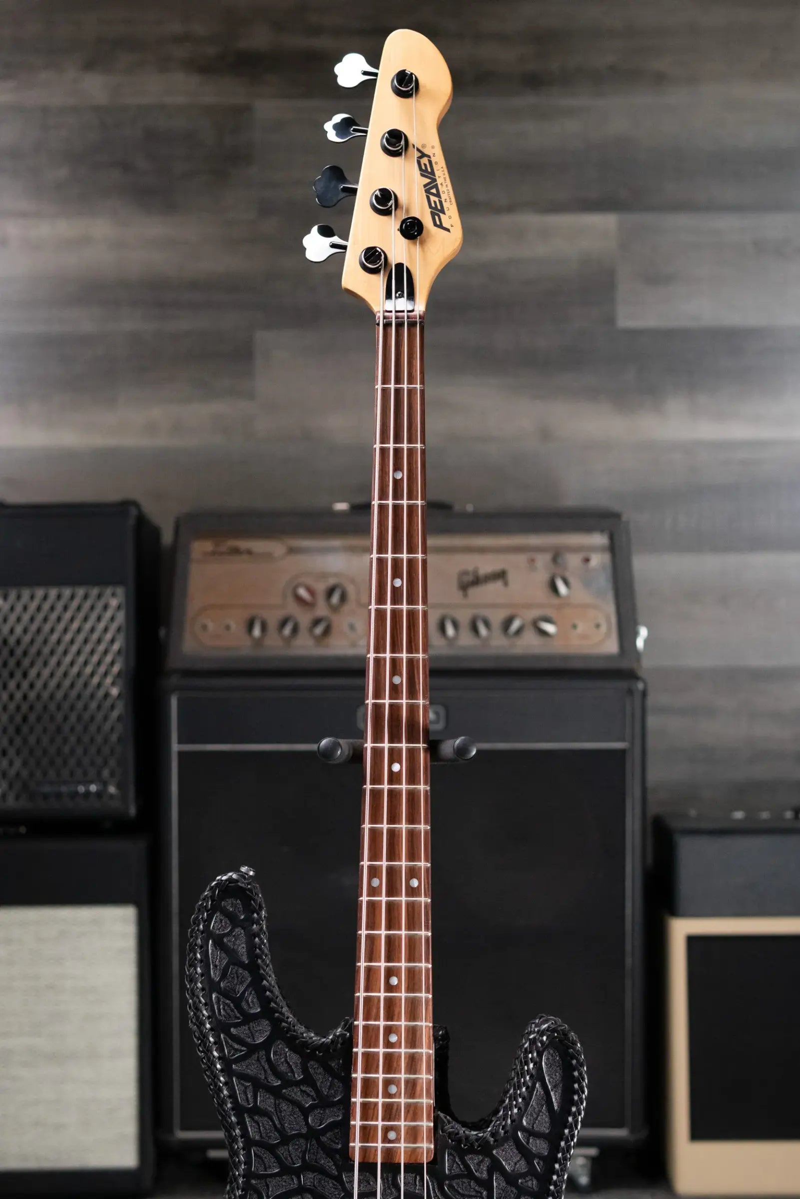 Peavey USA Foundation Electric Bass with Tooled Leather Cover and Hardshell Case - Used
